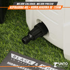 combo aspiradora gladiator seco/humedo industrial 40 litros 1600w + hidrolavadora black&white 1200w