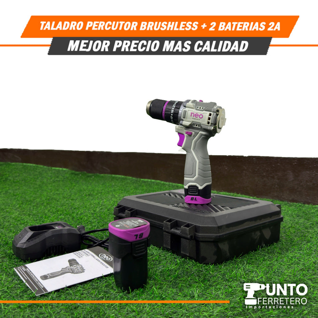 Taladro Percurtor Brushless+2 Baterías 2A🔥🔋
