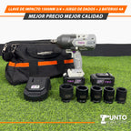 Llave de Impacto 1500NM 3/4+ Juegos de dados+ 2 Baterías 4 A🛠️ 💪