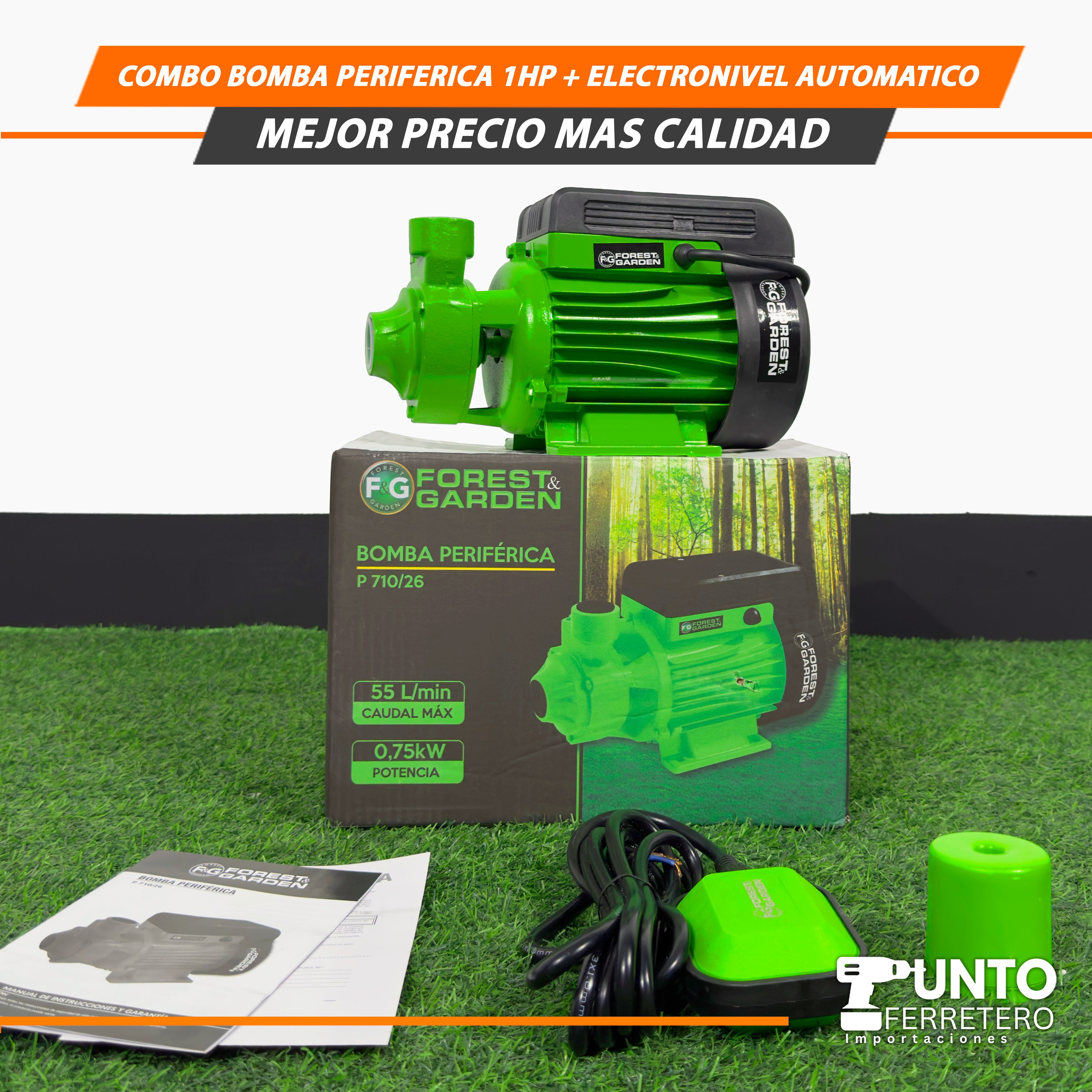 Como Bomba Periférica de 1 HP +Electronivel Automático 🌱💧
