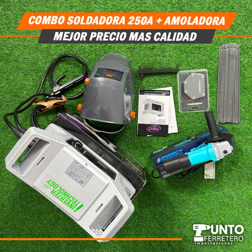 Combo Soldador 250A+Amoladora: ⚡💪