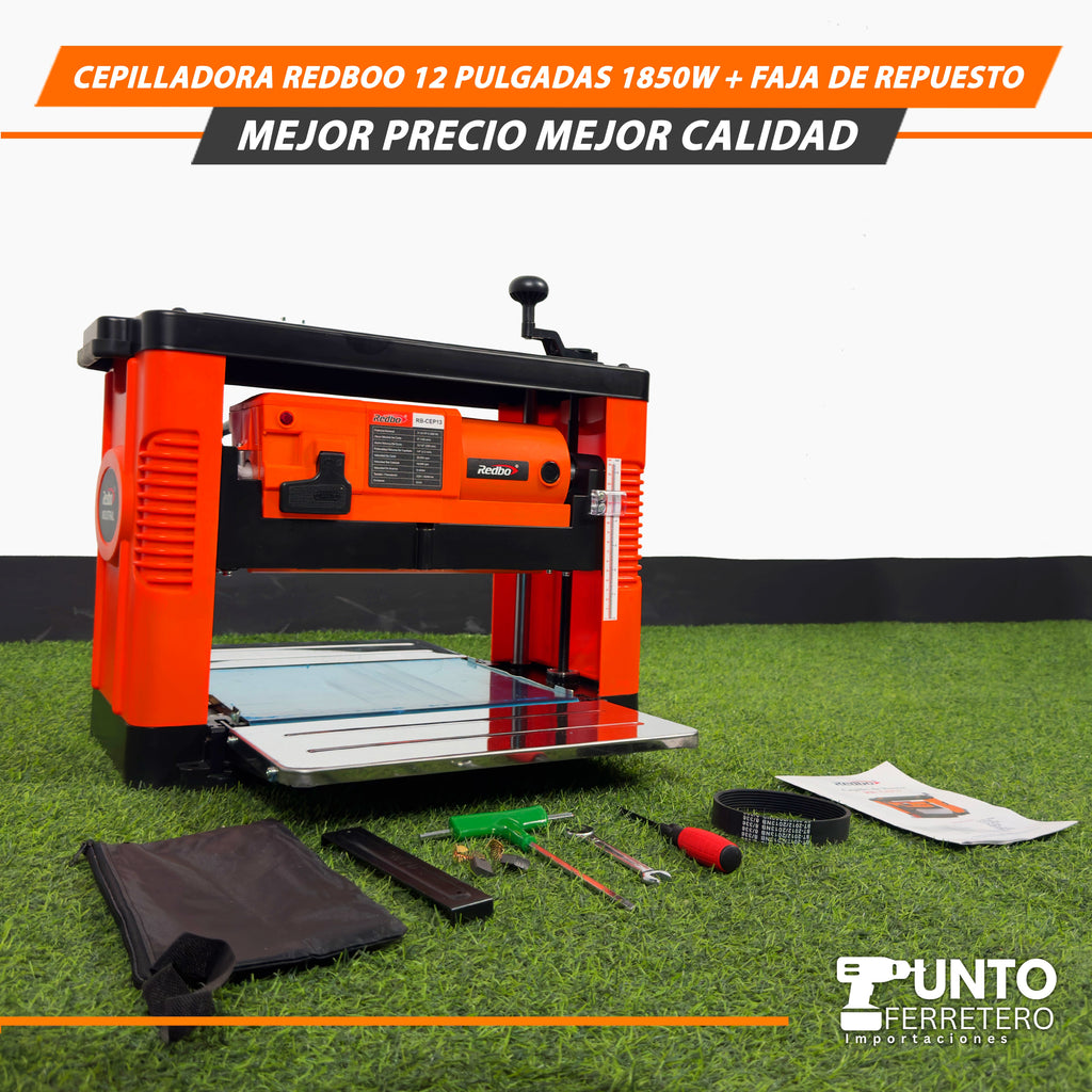 Cepilladora Redboo 12 Pulgadas 1850W+Faja de Respuesto