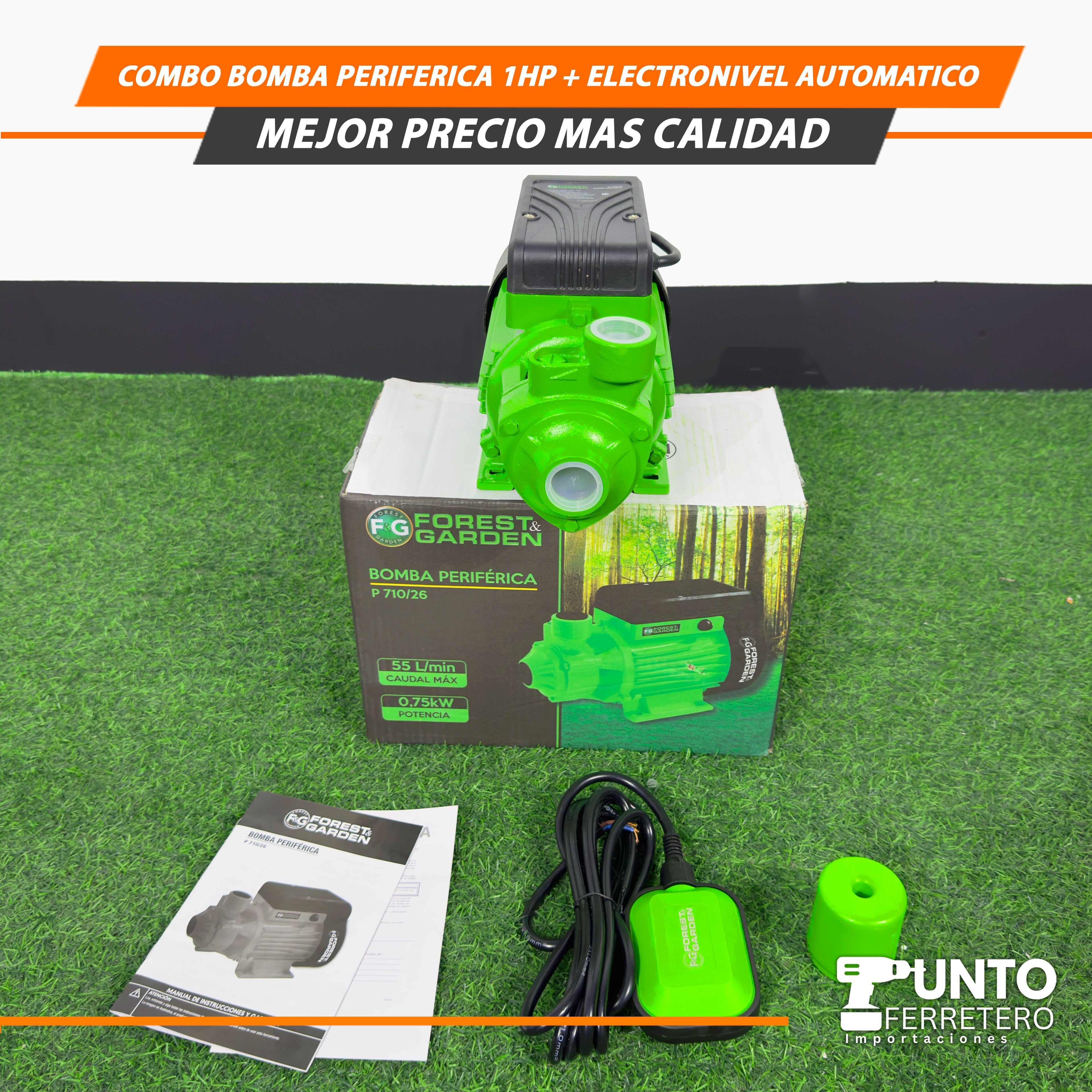 Como Bomba Periférica de 1 HP +Electronivel Automático 🌱💧