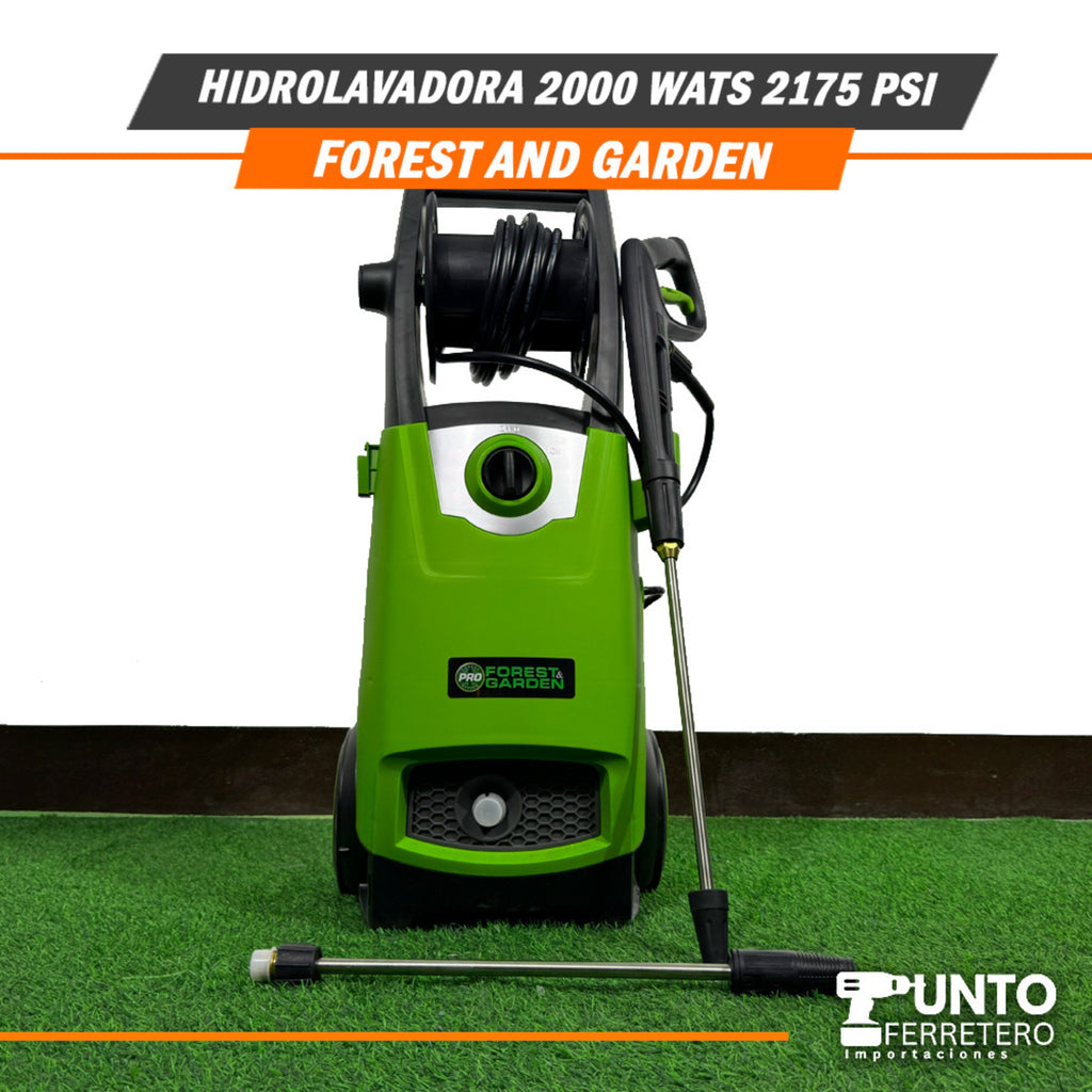 HIDROLAVADORA 2000W 2175 PS 150 BARES + CHAMPUNERA INCORPORADA