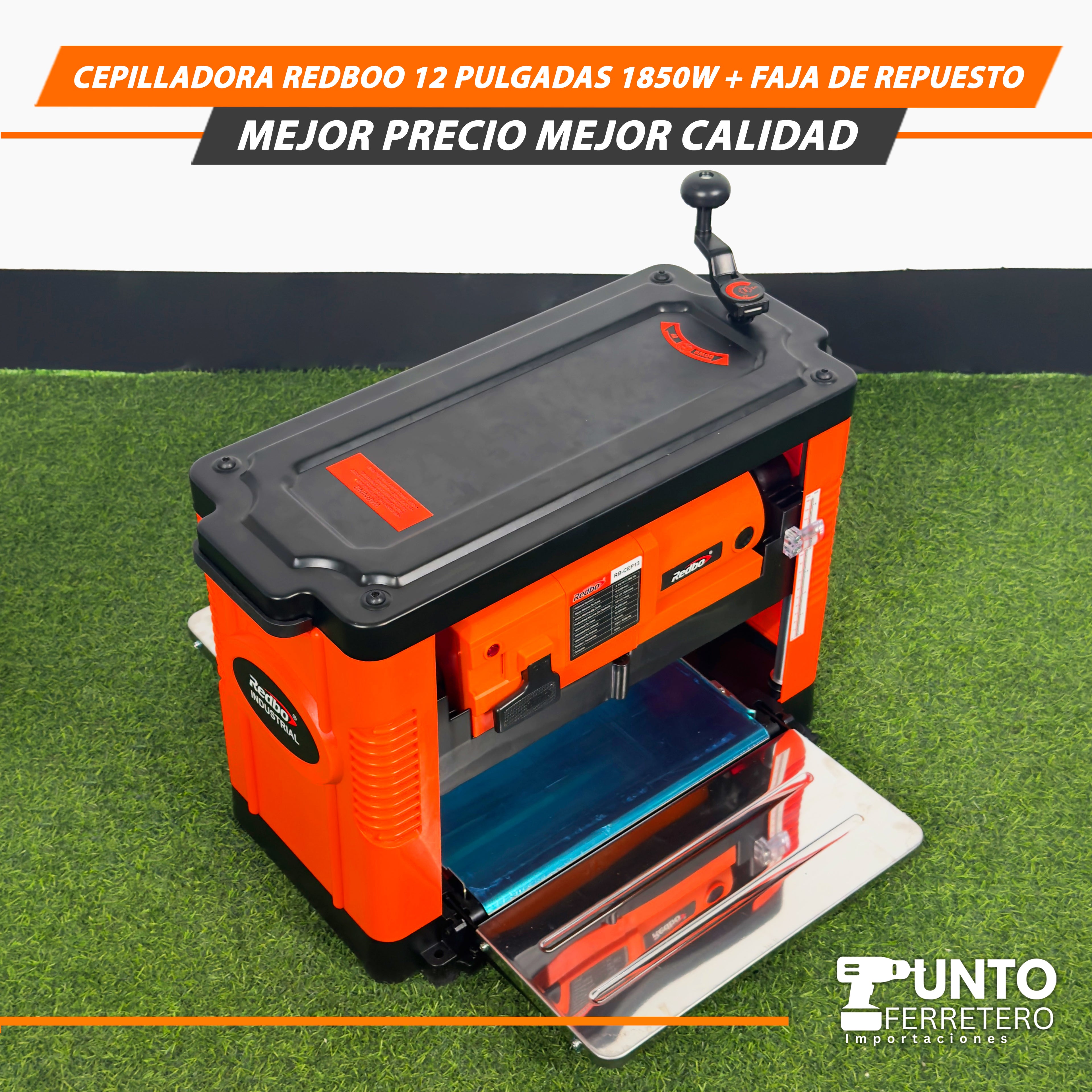 Cepilladora Redboo 12 Pulgadas 1850W+Faja de Respuesto