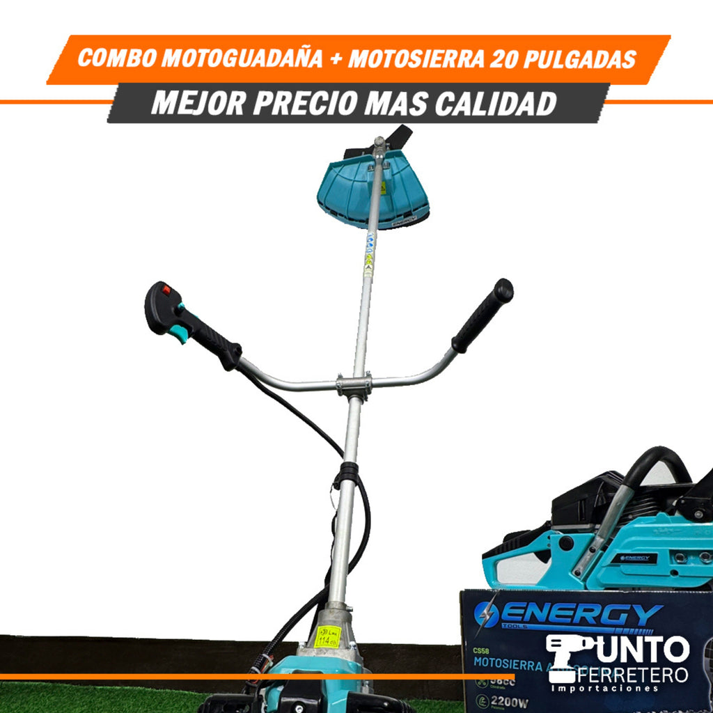Combo de Moto guadaña Energy + 🌳Motosierra 20 Pulgadas Energy (Tecnología Americana)