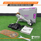 Amoladora Angular Neo de 20V-4A con Auto Stop