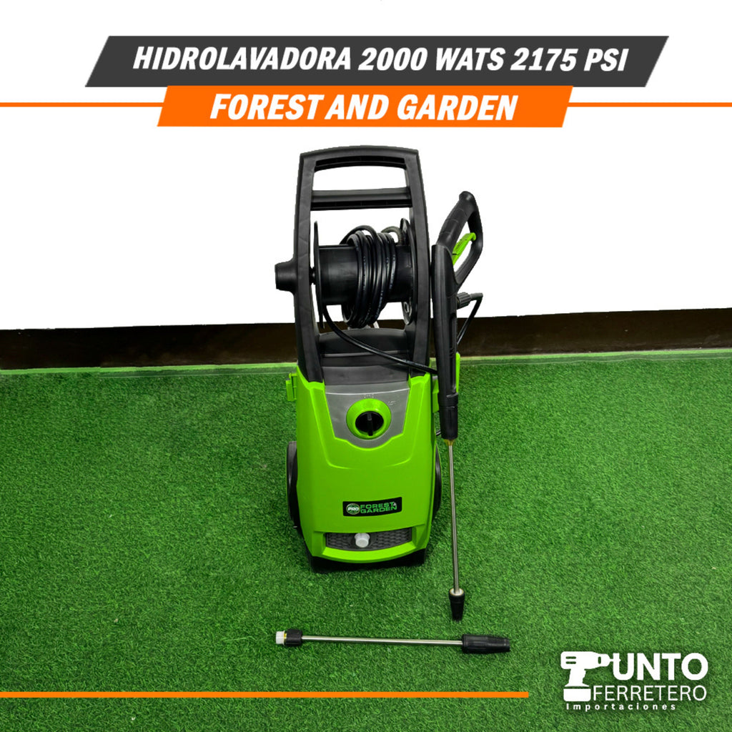 HIDROLAVADORA 2000W 2175 PS 150 BARES + CHAMPUNERA INCORPORADA