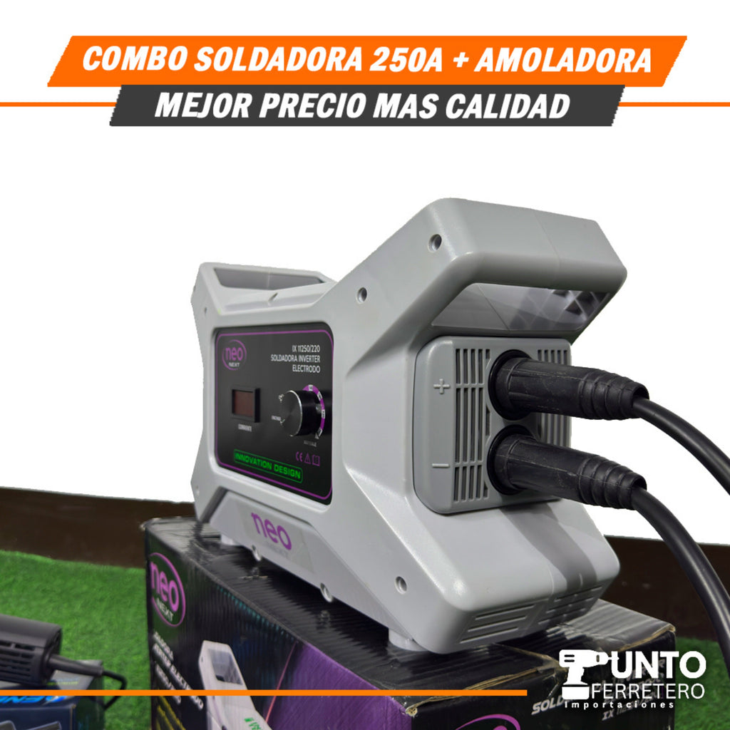 Combo Soldador 250A+Amoladora: ⚡💪