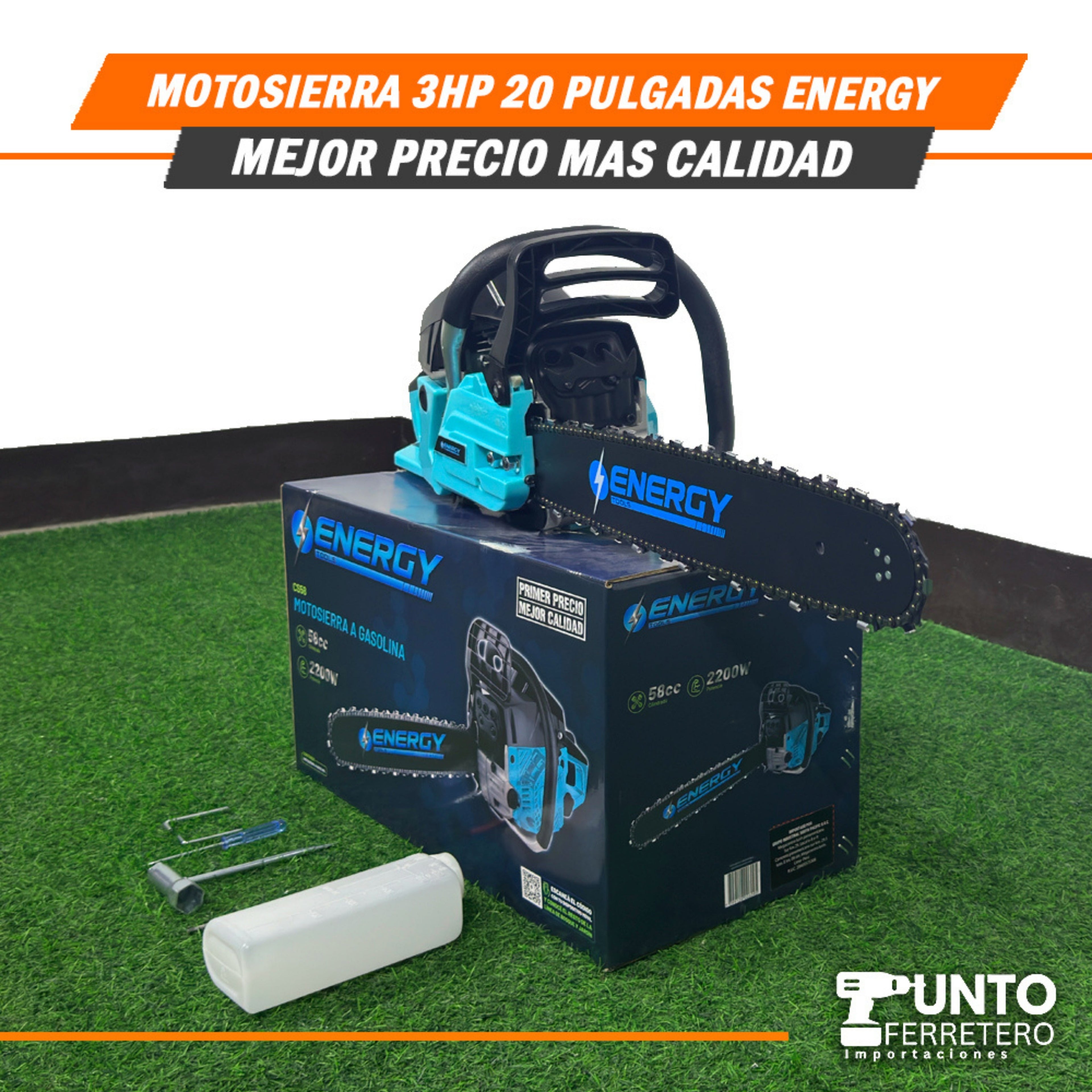 Motosierra 20 Pulgadas 3HP  Energy (Tecnología Americana.)