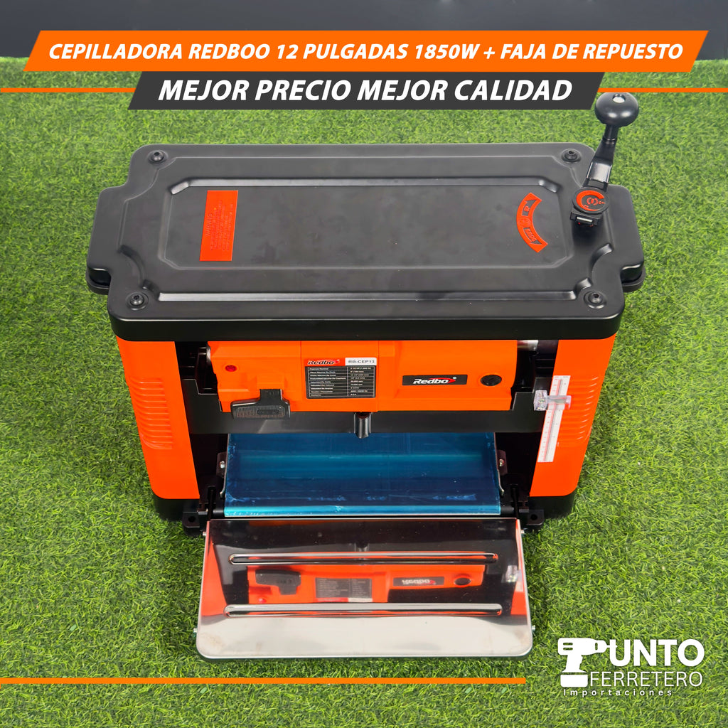 Cepilladora Redboo 12 Pulgadas 1850W+Faja de Respuesto