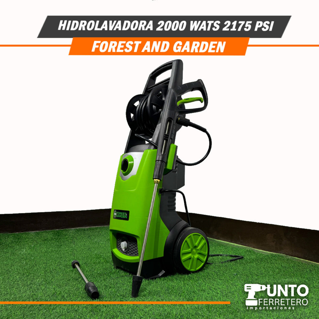 HIDROLAVADORA 2000W 2175 PS 150 BARES + CHAMPUNERA INCORPORADA