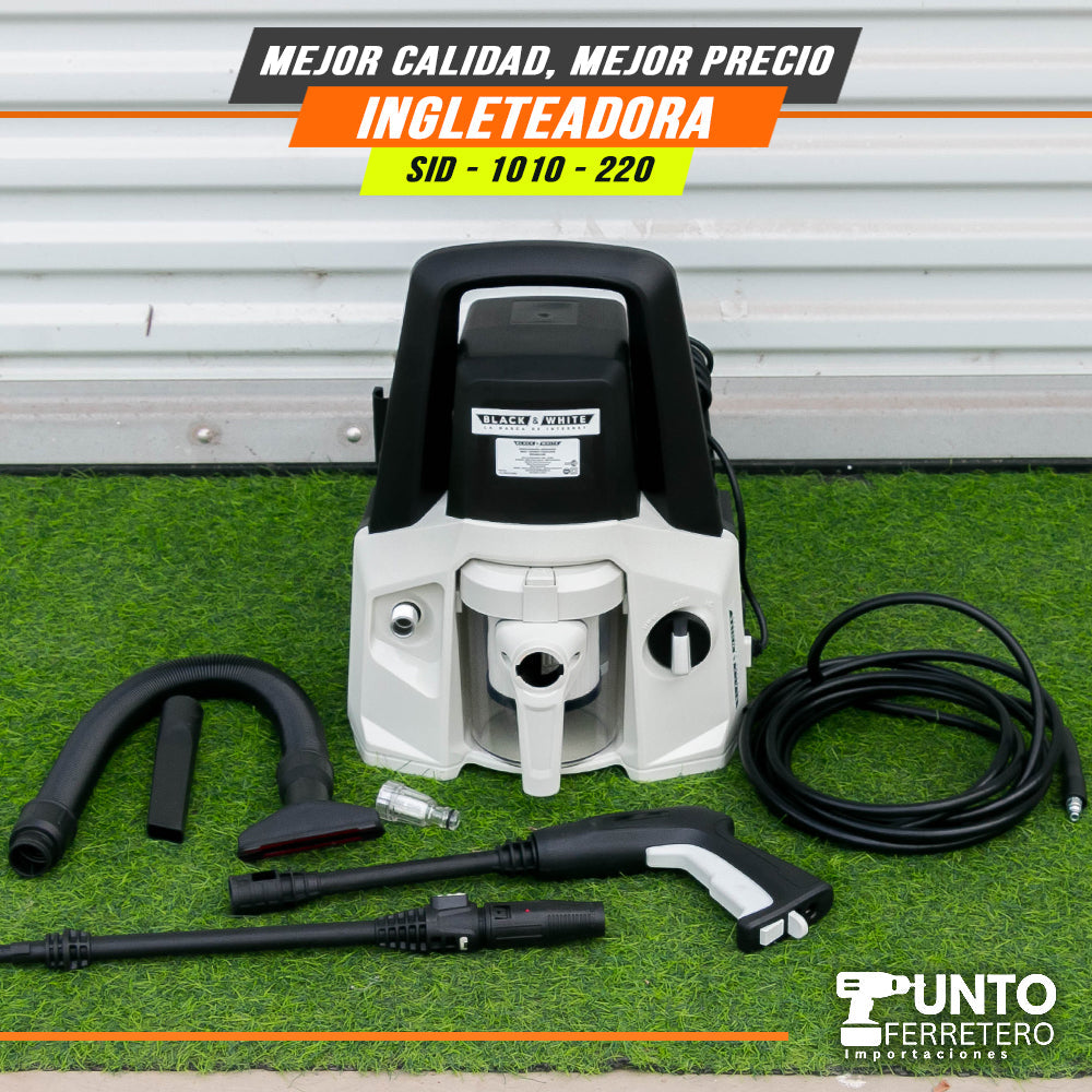 Hidrolavadora 4 en 1 (multifuncional) black&white (1400w/1100psi) marca americana