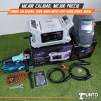 combo soldadora neo 200A + amoladora+ escuadra 800W