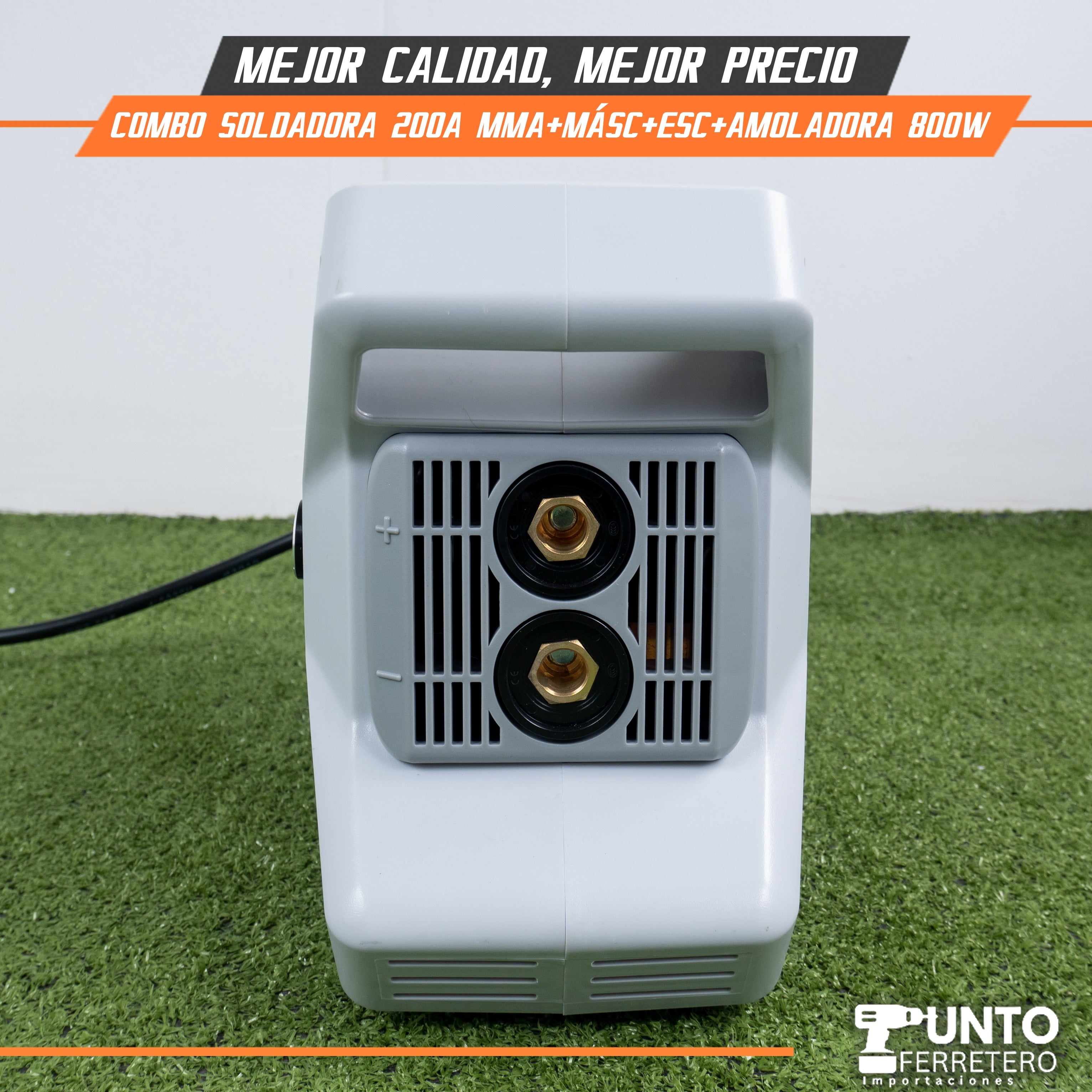 combo soldadora neo 200A + amoladora+ escuadra 800W