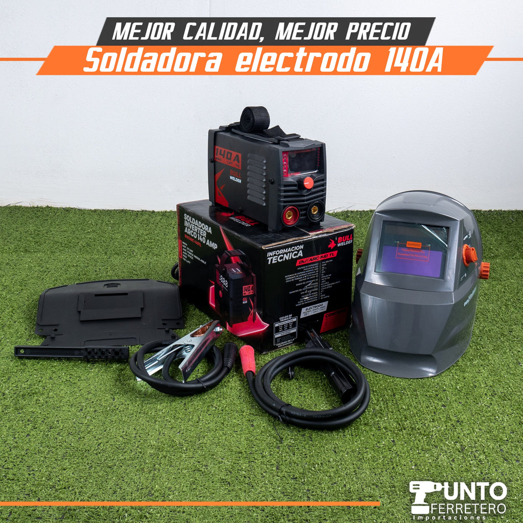 soldadora electrodo lift tig 140 amperios (supercito,indura,nazca-pro,sello cord)
