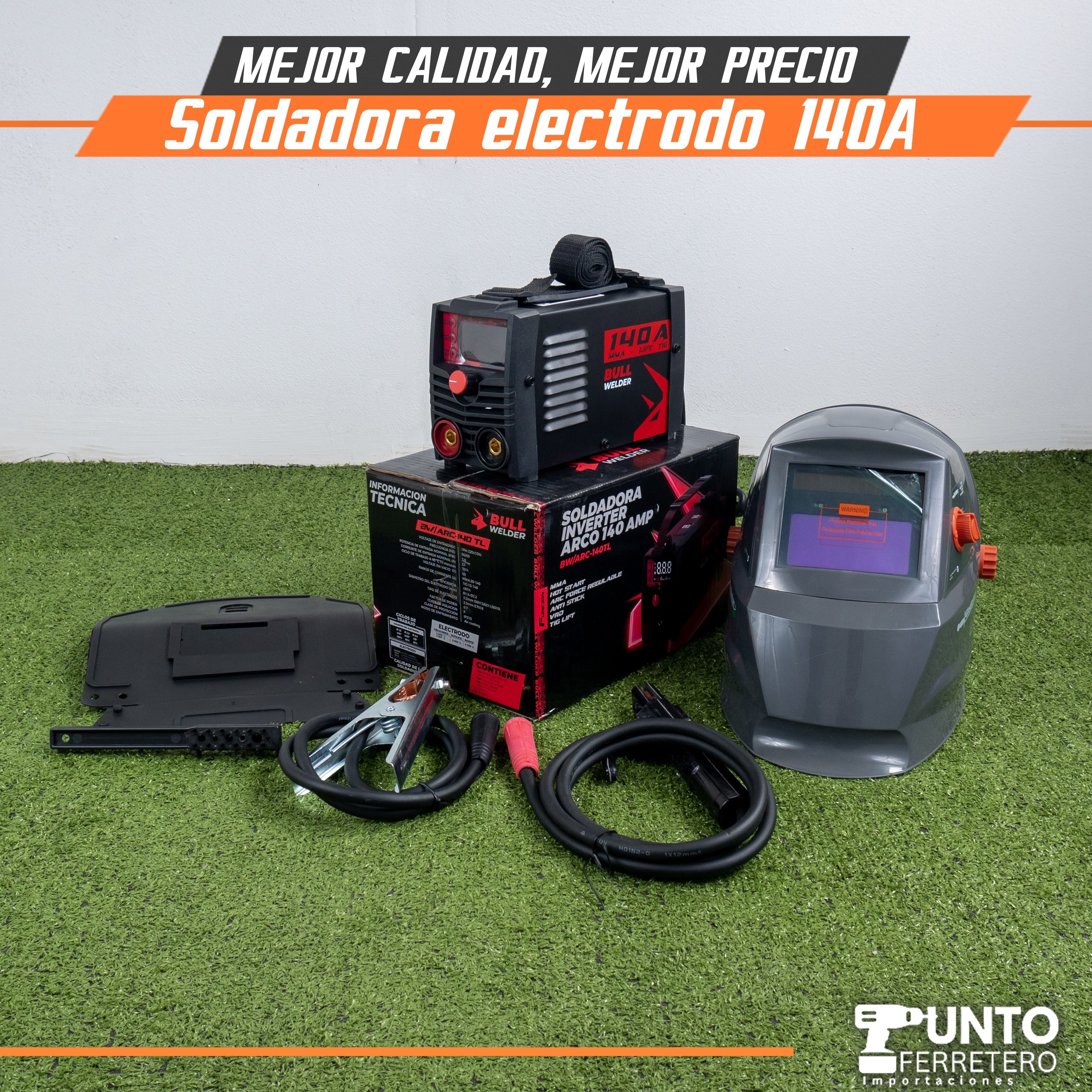 soldadora electrodo lift tig 140 amperios (supercito,indura,nazca-pro,sello cord)