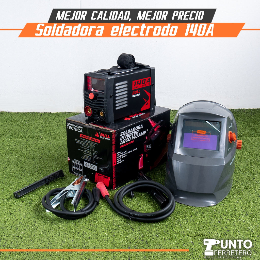 soldadora electrodo lift tig 140 amperios (supercito,indura,nazca-pro,sello cord)