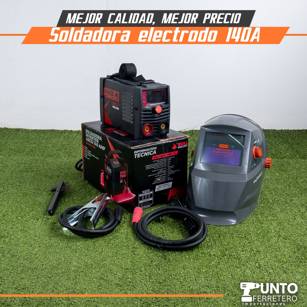 soldadora electrodo lift tig 140 amperios (supercito,indura,nazca-pro,sello cord)
