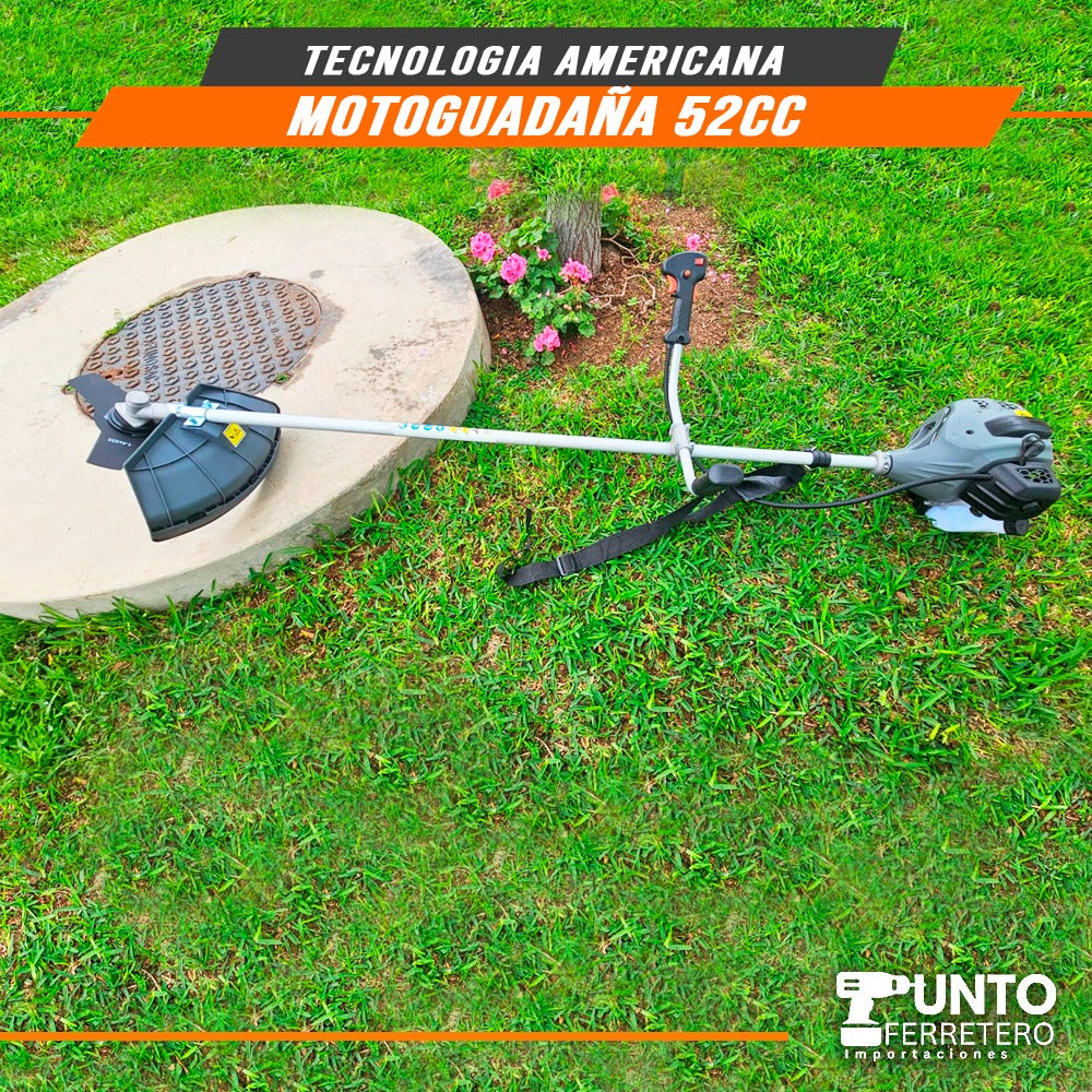 combo motosierra 20 pulgadas  + motoguadaña 52cc tecnologia americana (motor 2 tiempos)