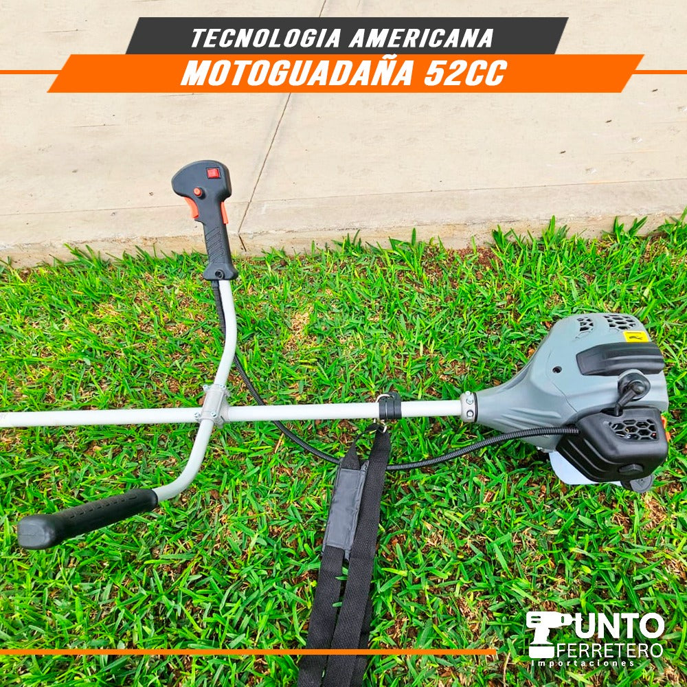 combo motosierra 20 pulgadas  + motoguadaña 52cc tecnologia americana (motor 2 tiempos)