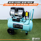 compresora de aire de 24 litros silenciosa  1.5HP  100% cobre