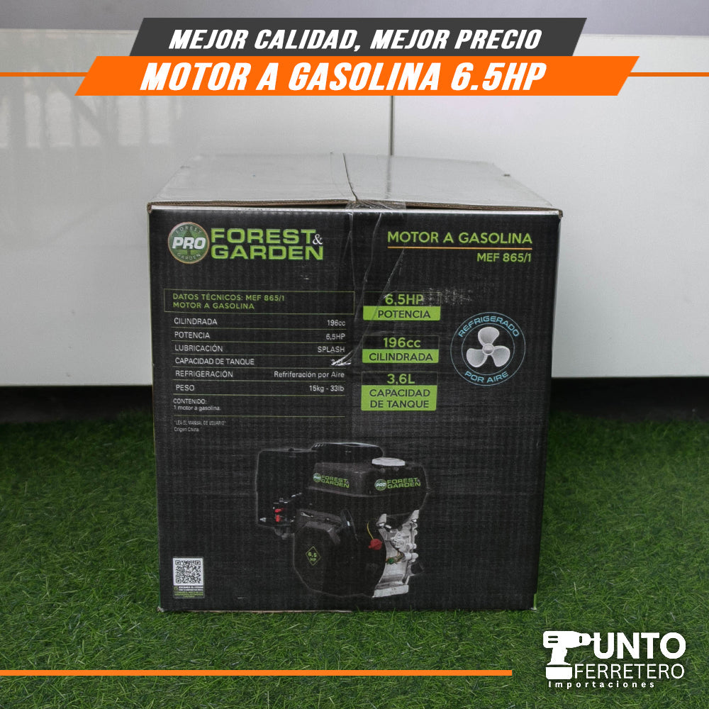 motor 4 tiempos  gasolinero 6.5hp forest & Garden (multifuncional)