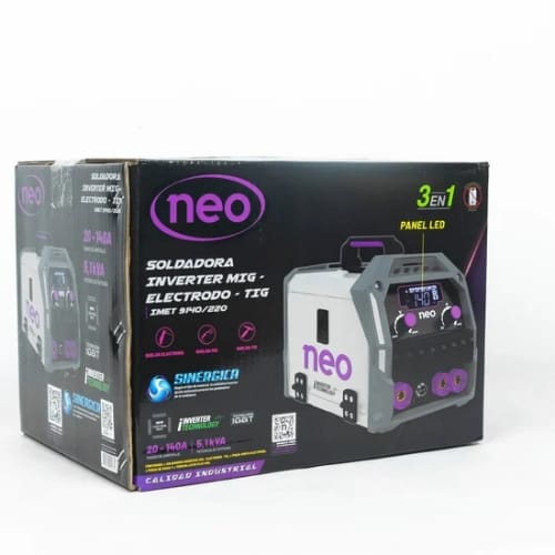 soldadora de 140 amperios neo  multiproceso modelo 2026 (mig-mma-tig lift)