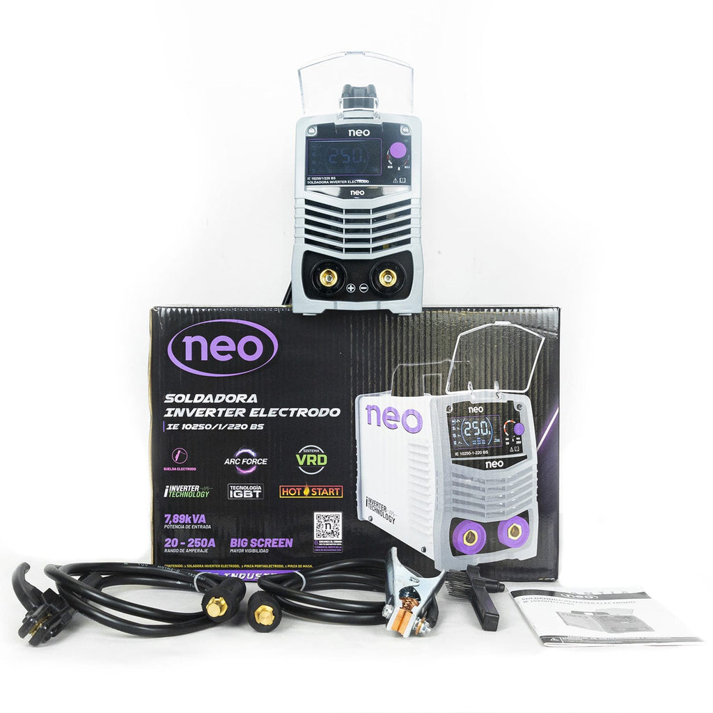 SOLDADORA 250A NEO + MASCARA + 1KG ELECTRODO