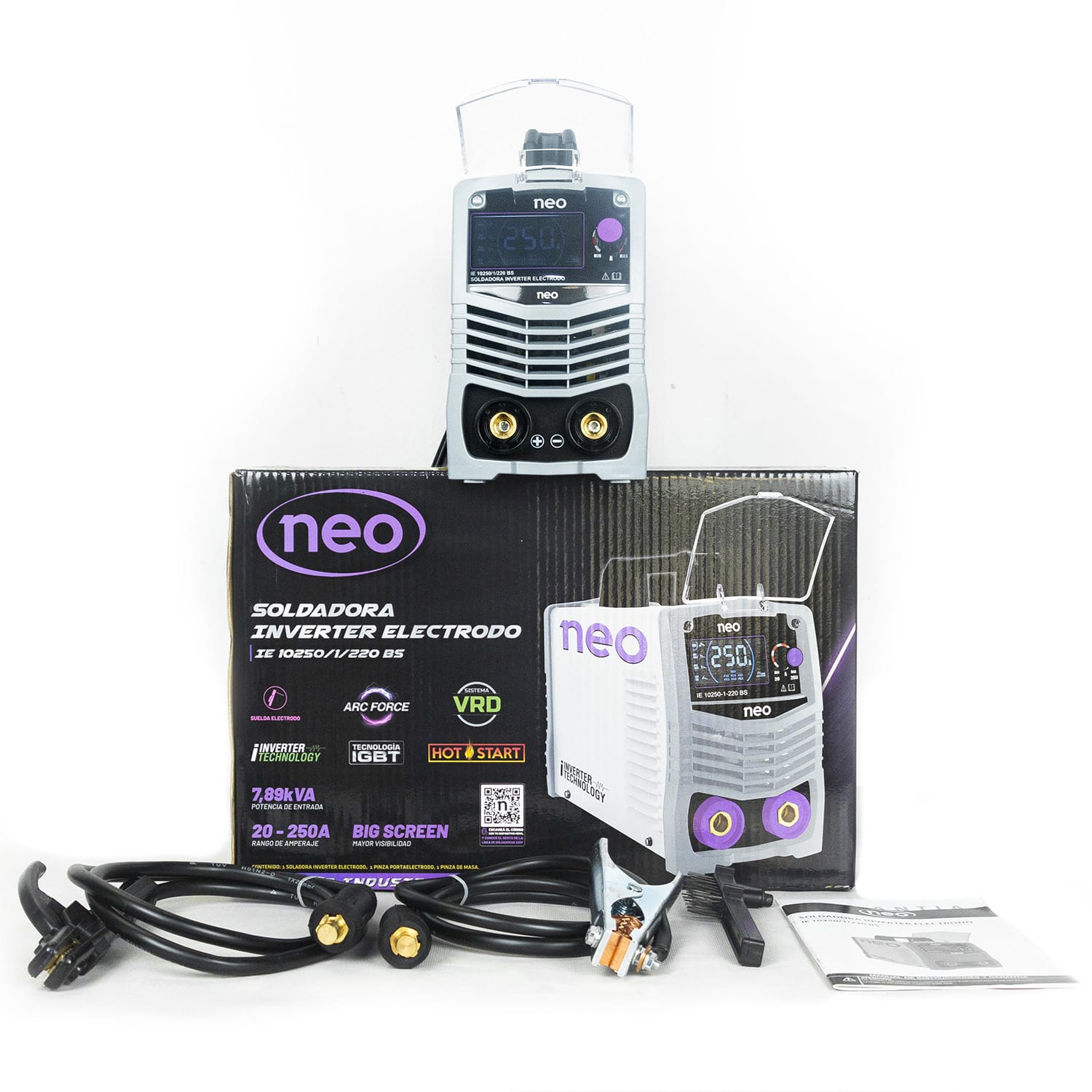 SOLDADORA 250A NEO + MASCARA + 1KG ELECTRODO