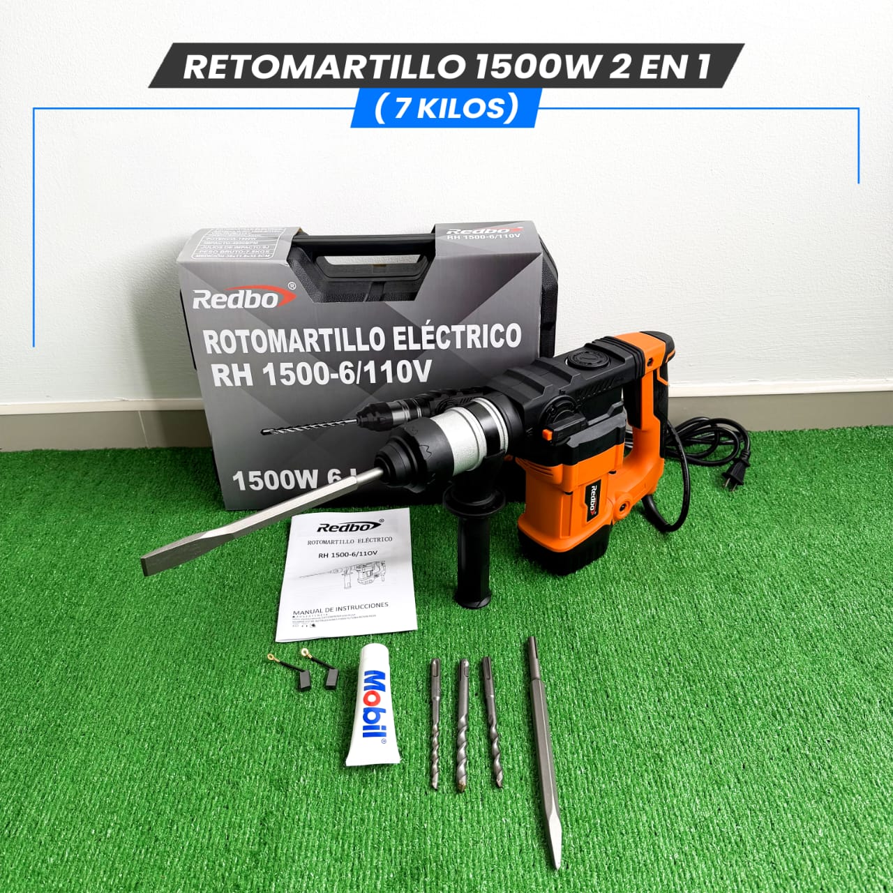 Rotomartillo 2 en 1  1500W 17KG -6J (Tecnología Japonesa)