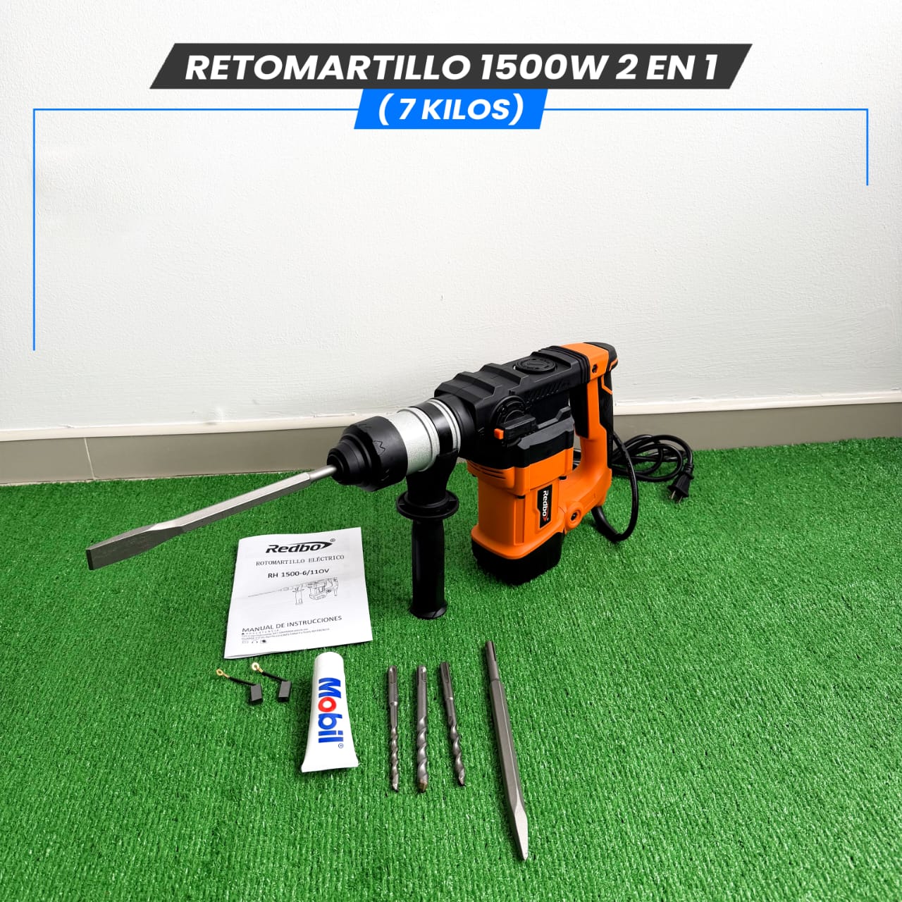 Rotomartillo 2 en 1  1500W 17KG -6J (Tecnología Japonesa)