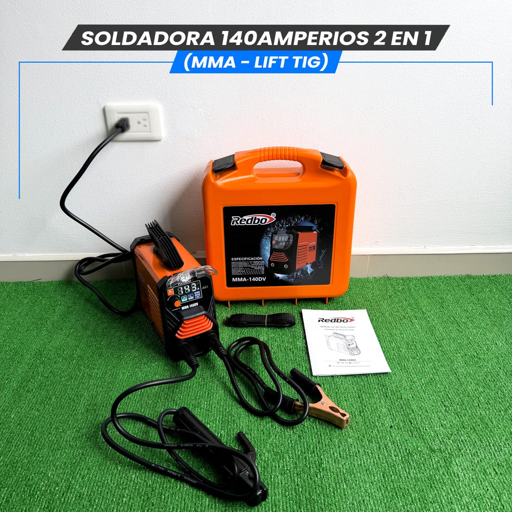 Soldadora 140A (MMA-LIFT/TIG)-Tecnología Japonesa.