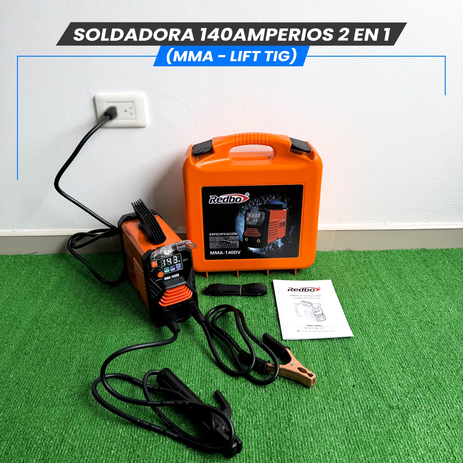 Soldadora 140A (MMA-LIFT/TIG)-Tecnología Japonesa.