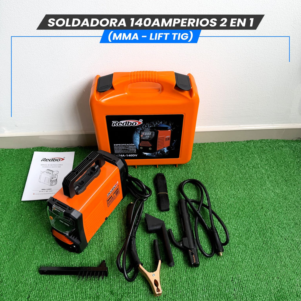 Soldadora 140A (MMA-LIFT/TIG)-Tecnología Japonesa.
