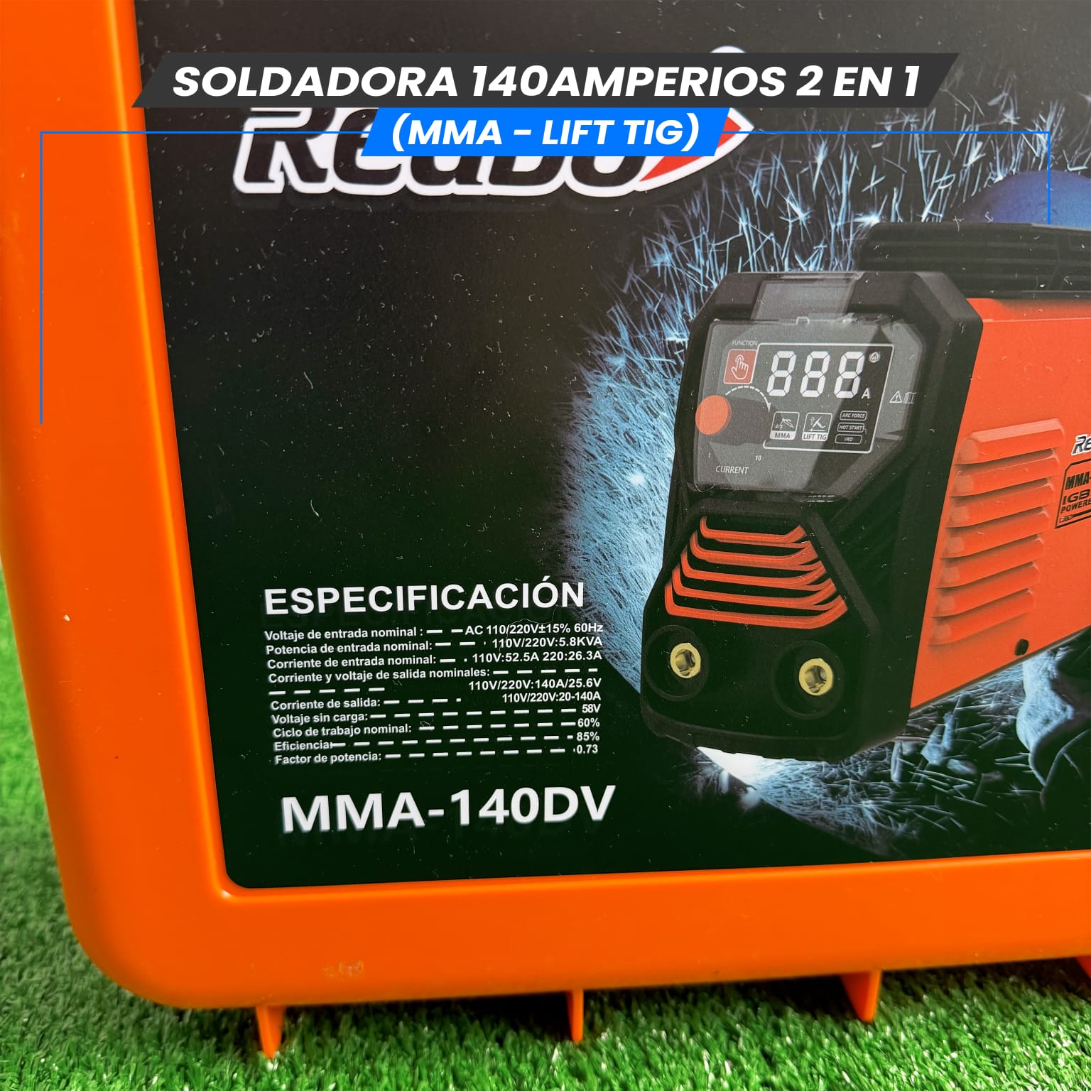 Soldadora 140A (MMA-LIFT/TIG)-Tecnología Japonesa.