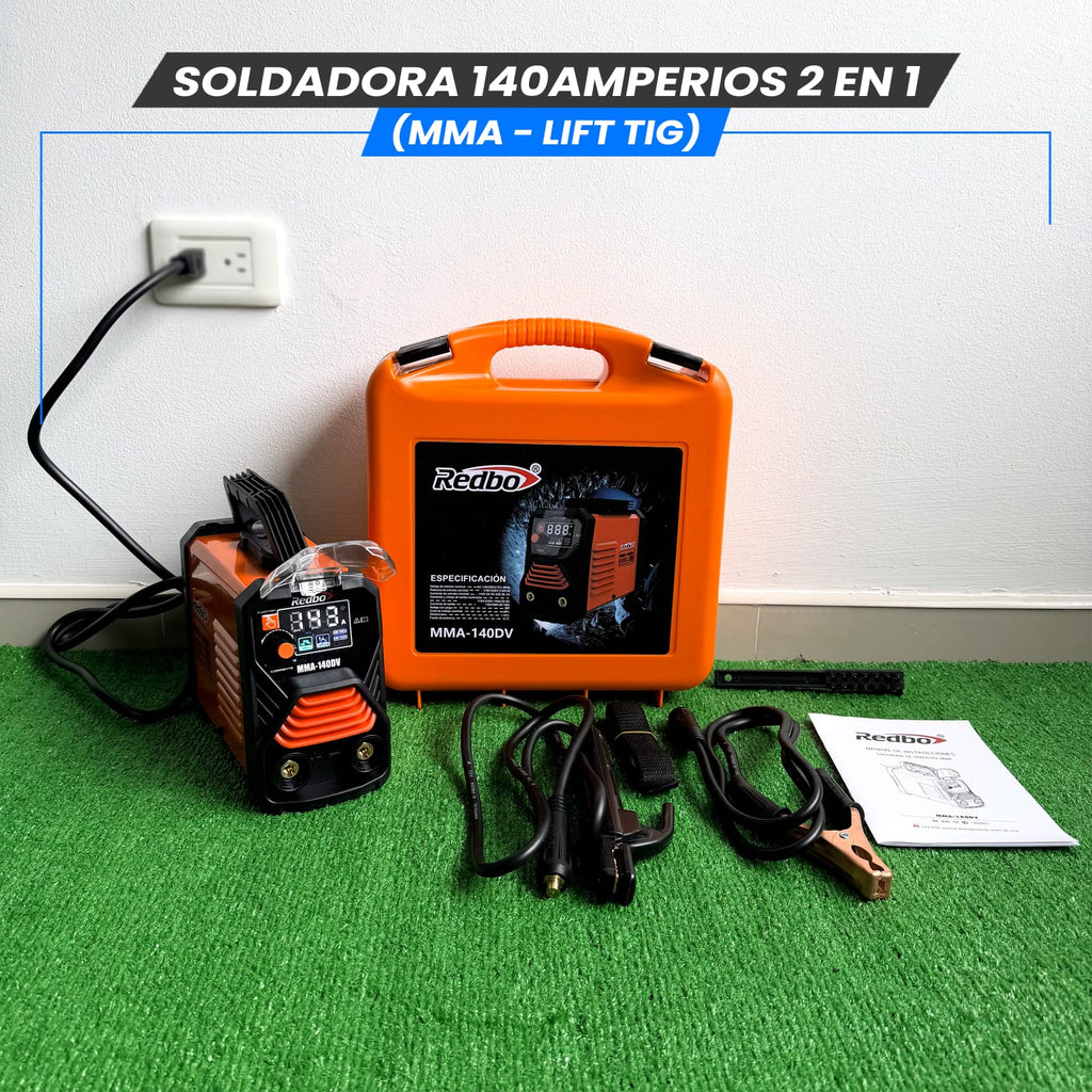 Soldadora 140A (MMA-LIFT/TIG)-Tecnología Japonesa.