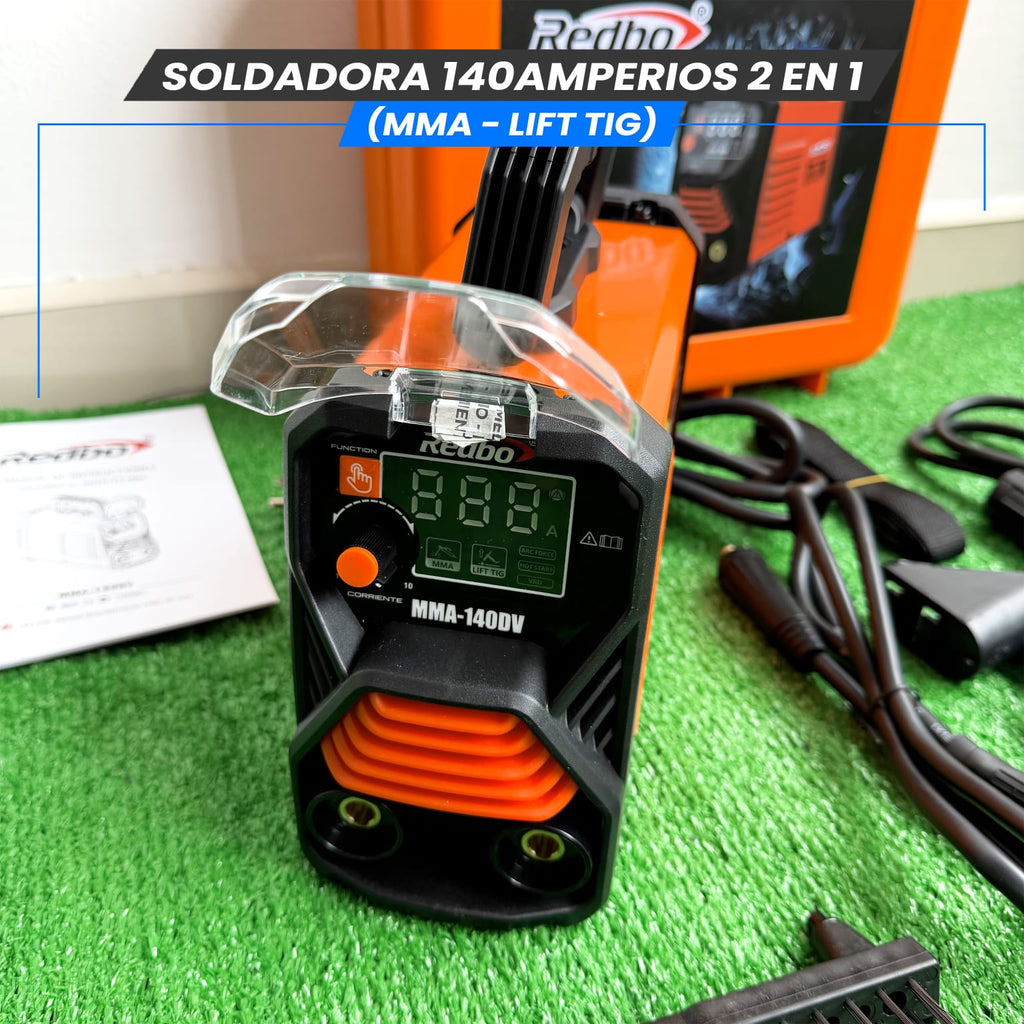 Soldadora 140A (MMA-LIFT/TIG)-Tecnología Japonesa.