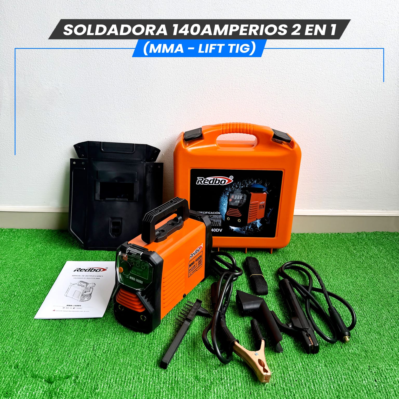 Soldadora 140A (MMA-LIFT/TIG)-Tecnología Japonesa.