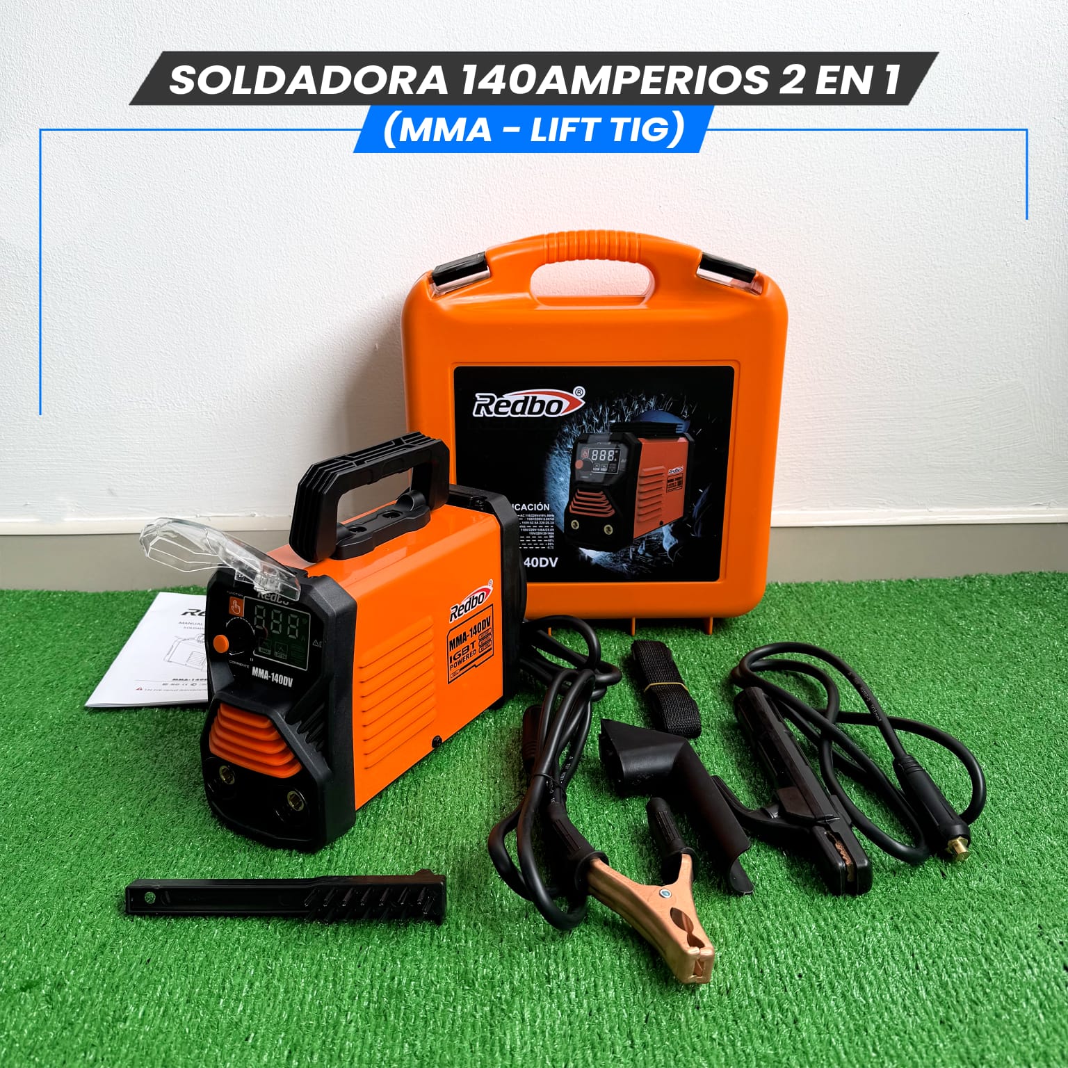 Soldadora 140A (MMA-LIFT/TIG)-Tecnología Japonesa.
